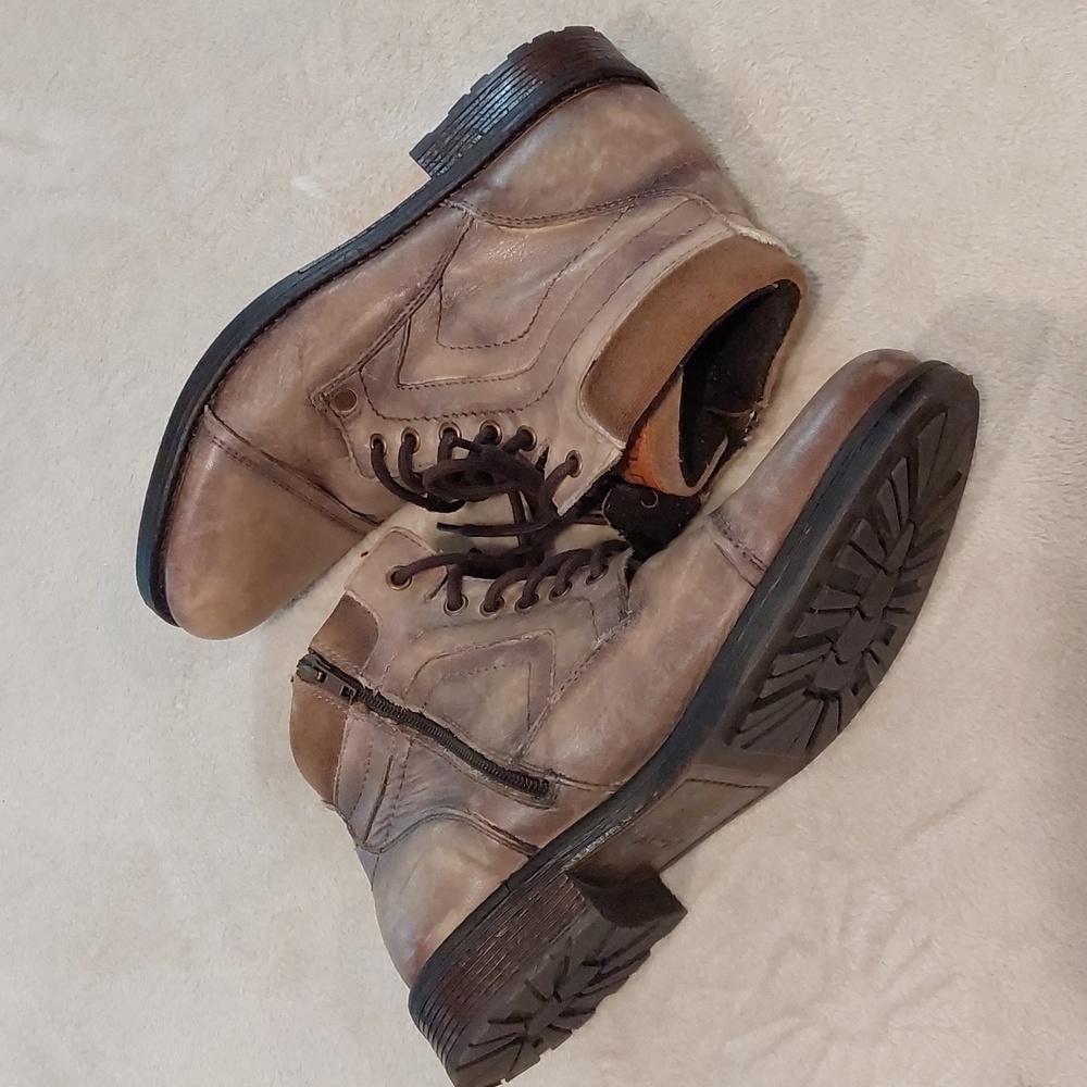ALDO Preliand men's lace-up Distressed Leather Combat Boots Size 9.5 - Picture 5 of 10